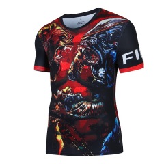 New desgined digital printing customzed mens fightwear mma rashguards
