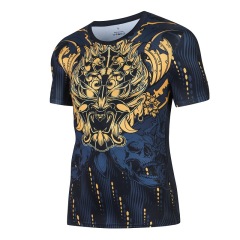 Sulimation printing digital printing custom mens fightwear mma rashguards