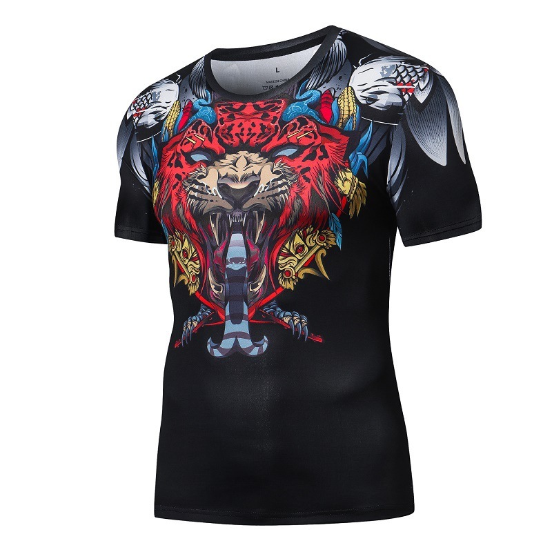 Custom printing Bjj rashguards mma rashguards for men players fight compress t shirt