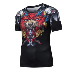Custom printing Bjj rashguards mma rashguards for men players fight compress t shirt