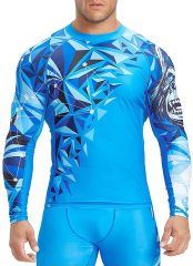 Mens mma compression t shirt rashguards long sleeve fightwear