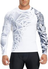Mens mma compression t shirt rashguards long sleeve fightwear