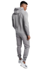 Grey colour of mens gym sports hoodie with customized logo for your brand thick fleece material fabric hoodie