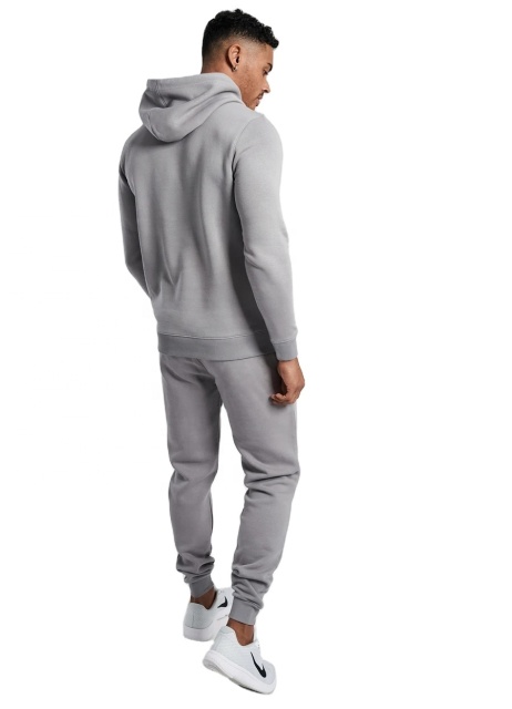 Grey colour of mens gym sports hoodie with customized logo for your brand thick fleece material fabric hoodie