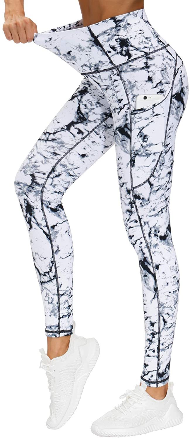 Full printing women yoga pants leggings with invisble phone pocket