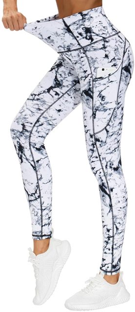 Full printing women yoga pants leggings with invisble phone pocket