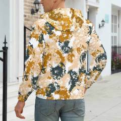 Digital printing full dye sublimation printing mens button up hoodie camo windbreaker hoodie jacket
