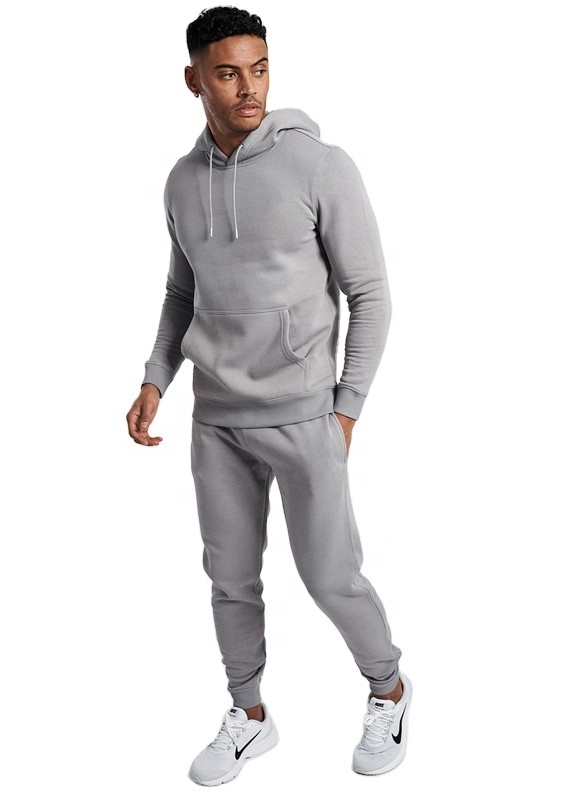 Grey colour of mens gym sports hoodie with customized logo for your brand thick fleece material fabric hoodie