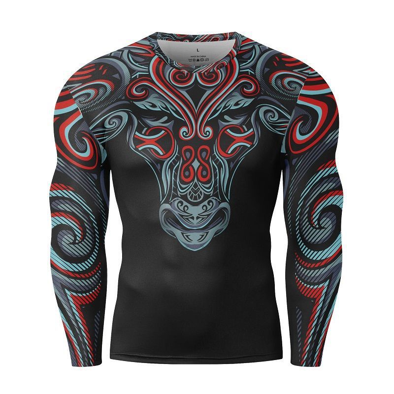 Long sleeve combat t shirt fightwear mma rashguards compress t shirts for men and women fighters