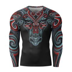 Long sleeve combat t shirt fightwear mma rashguards compress t shirts for men and women fighters