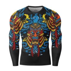 Long sleeve combat t shirt fightwear mma rashguards compress t shirts for men and women fighters