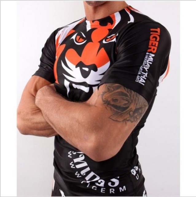 Long sleeve combat t shirt fightwear mma rashguards compress t shirts for men