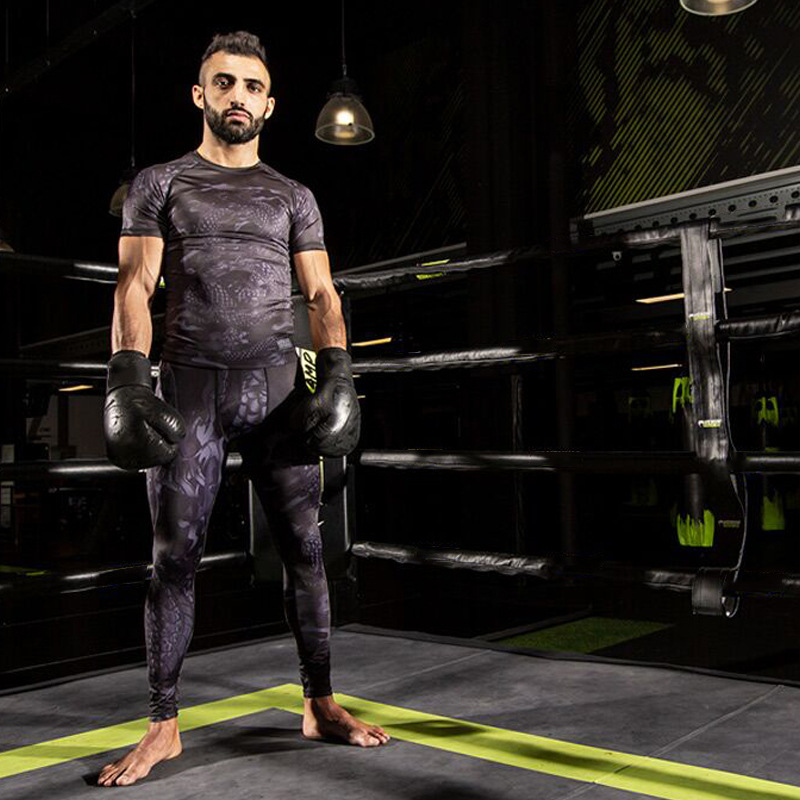 Short sleeve combat mma fight t shirt compression t shirt