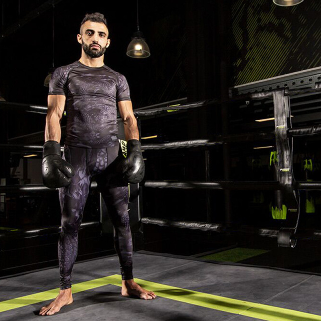 Short sleeve combat mma fight t shirt compression t shirt