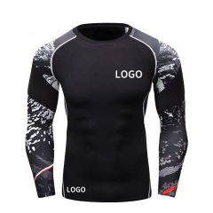 Mens compression t shirt combat t shirt for mma fight and gym fitness