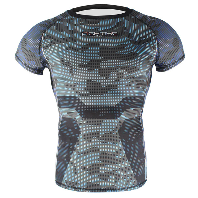 Short sleeve combat t shirt fightwear mma rashguards long compress pants