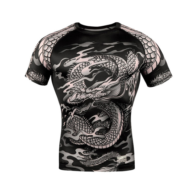 Short sleeve combat mma fight t shirt compression t shirt