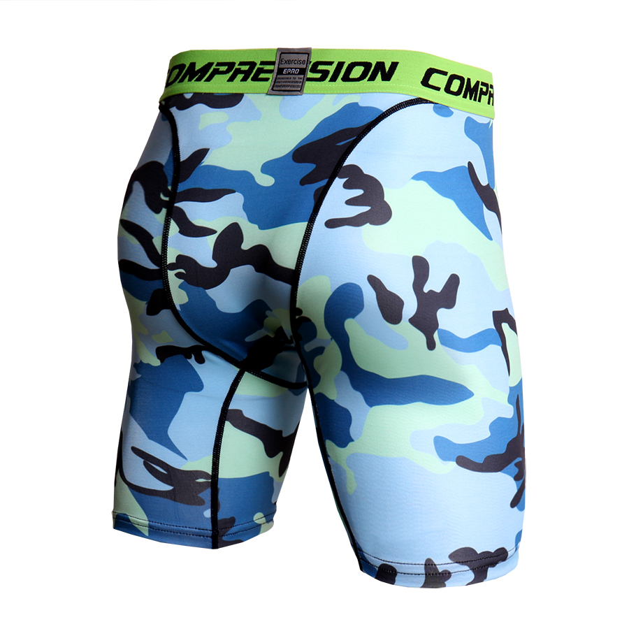 Camo print digital printing sublimated mma compress shorts