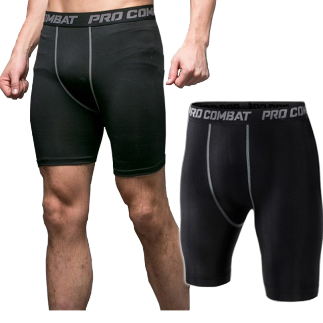 Plain color basic style compress combat shorts pro fight wear gym running shorts