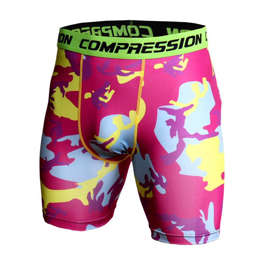 Camo print digital printing sublimated mma compress shorts