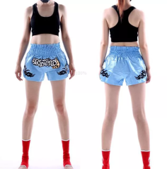 Custom Blue Color Women Muay Thai Shorts