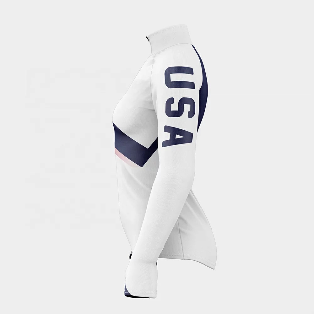 USA wrestling team wrestling singlet trainning 1/4 zipper jacket