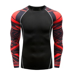Long Sleeve Elite Cut Mens MMA Fight Rash Guards And Spats