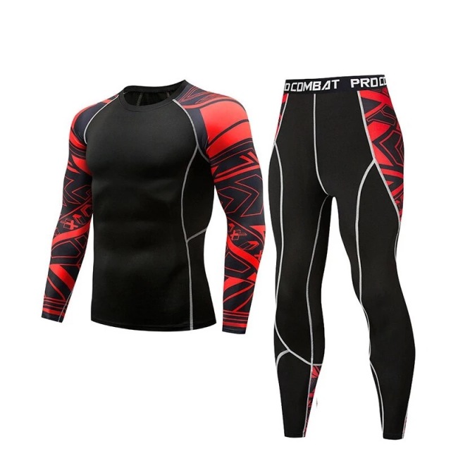 Long Sleeve Elite Cut Mens MMA Fight Rash Guards And Spats