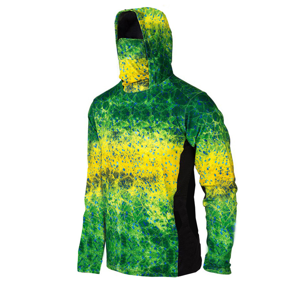 Custom Anti-UV Fishing Jersey Hoodie With Mask