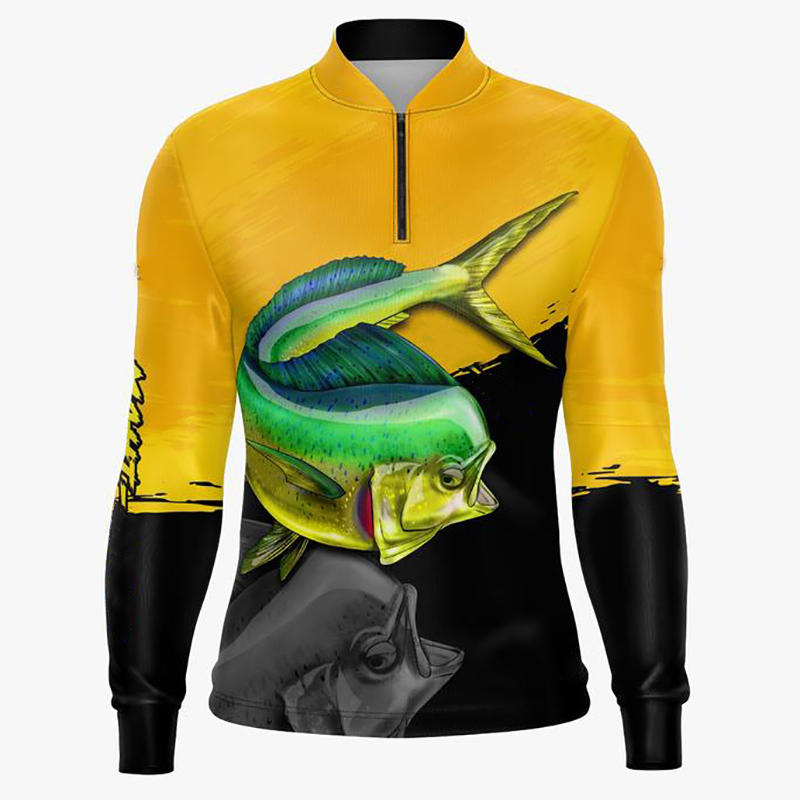Long Sleeve 1/4 Zipper Fishing Jersey