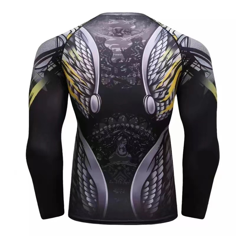 Vikings Designs Long Sleeve Full Printing MMA Compress Rashguard