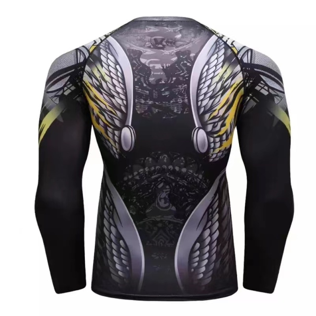 Vikings Designs Long Sleeve Full Printing MMA Compress Rashguard