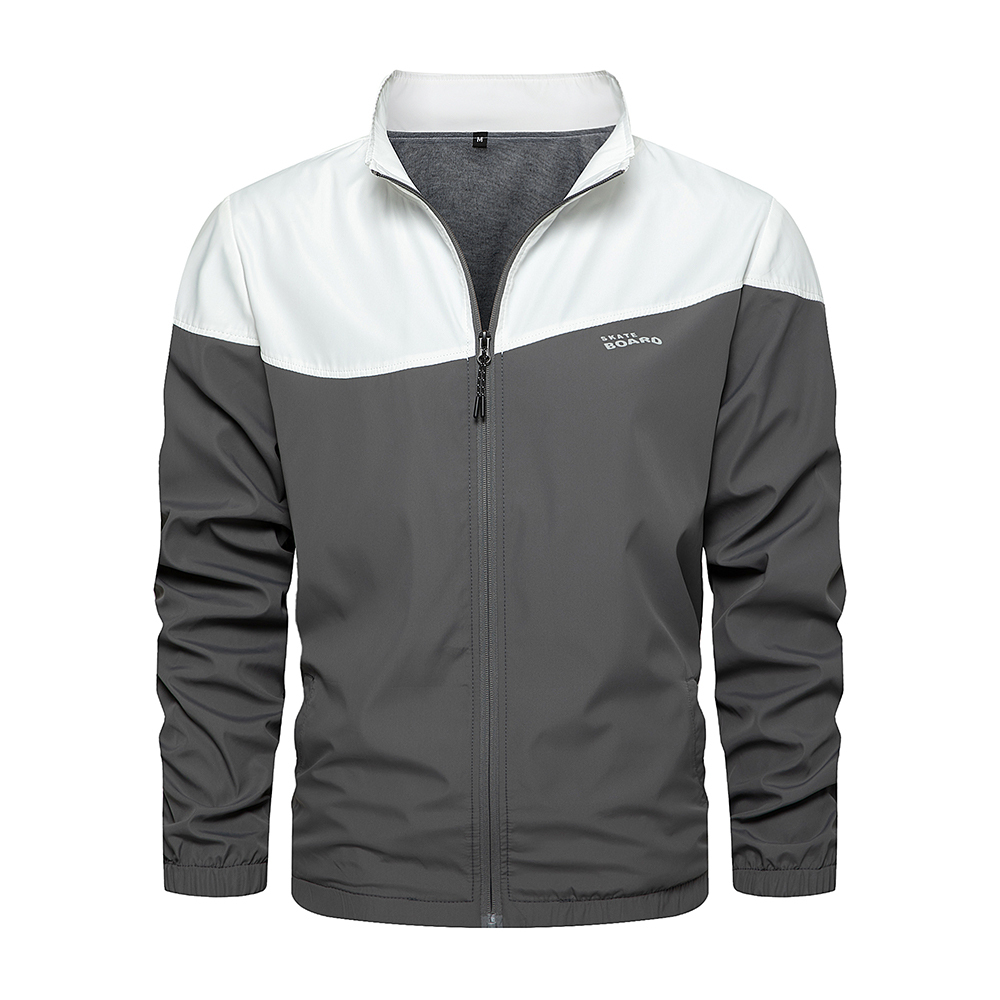 Men Casual Sports Jacket Full Zipper Cut