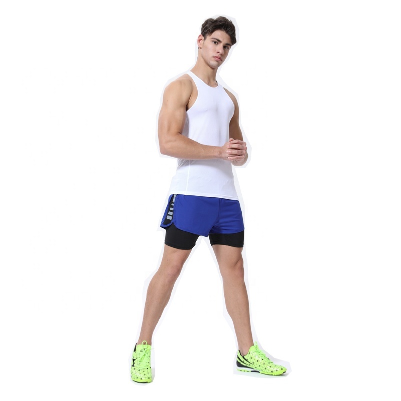 Blank Color Mens Training Singlet Vest for Gym and Fitness Running