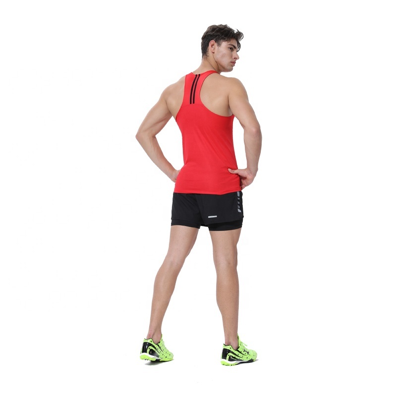 Blank Color Mens Training Singlet Vest for Gym and Fitness Running