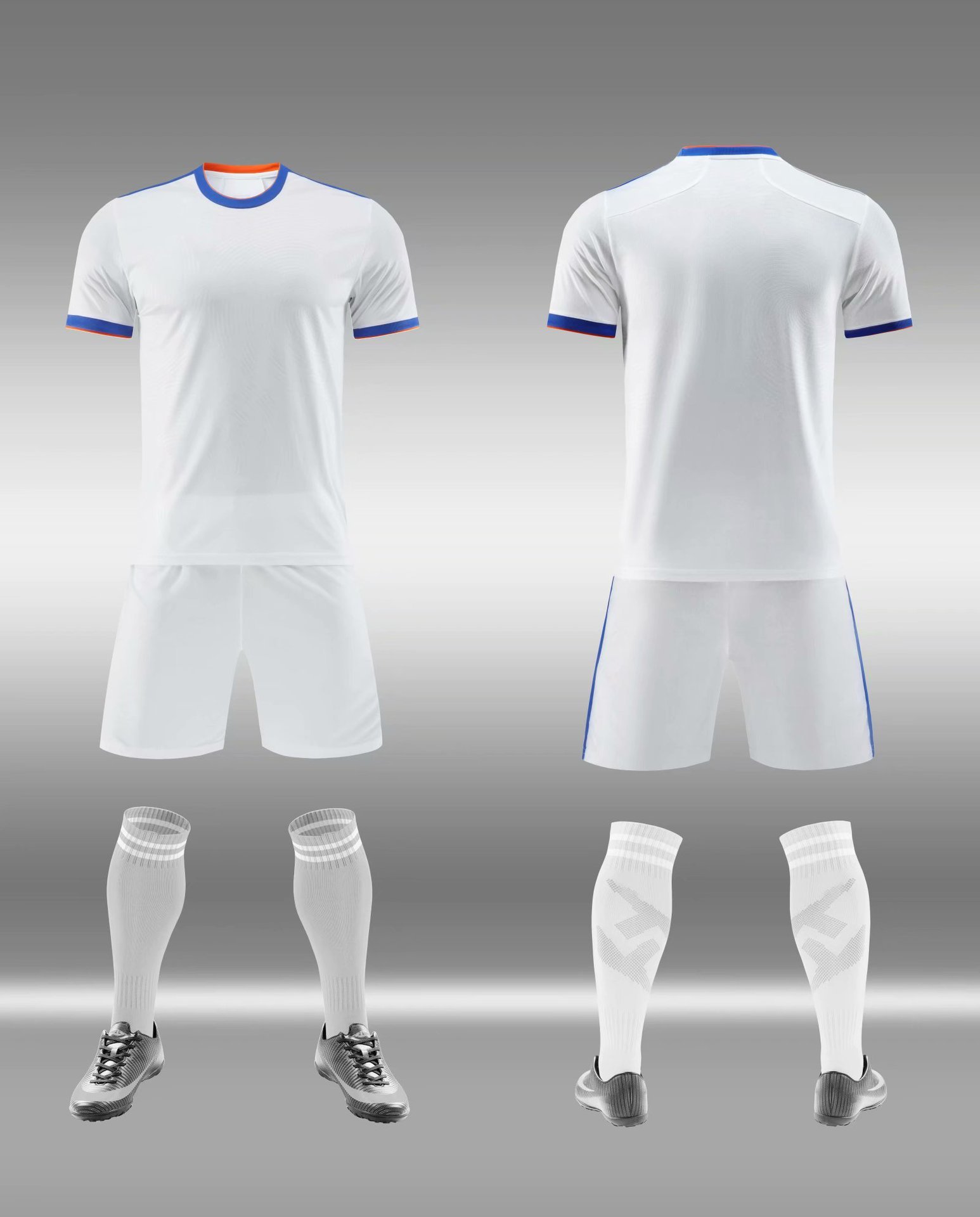 Mens Middle High School Collage Students Soccer Football Jersey Uniform Shorts Sets
