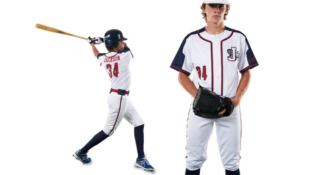 Basic stripe style baseball uniform