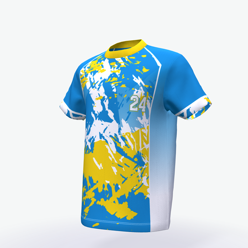 Sublimation printing baseball jersey round neck style