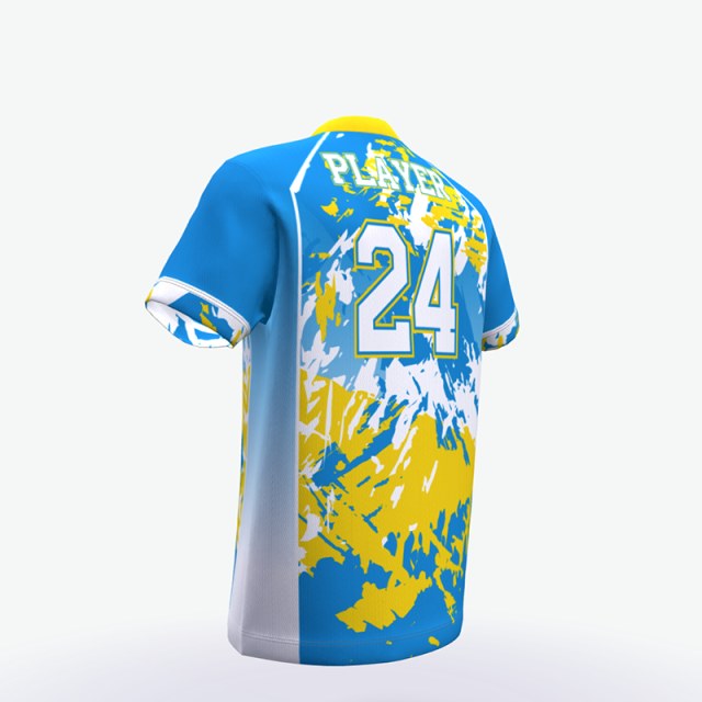 Sublimation printing baseball jersey round neck style