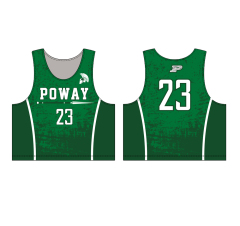 Green color lacrosse game jersey uniform set lacrosse pinnies