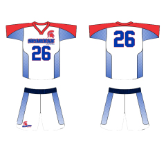 Sublimated printing custom logo lacrosse jersey and shorts