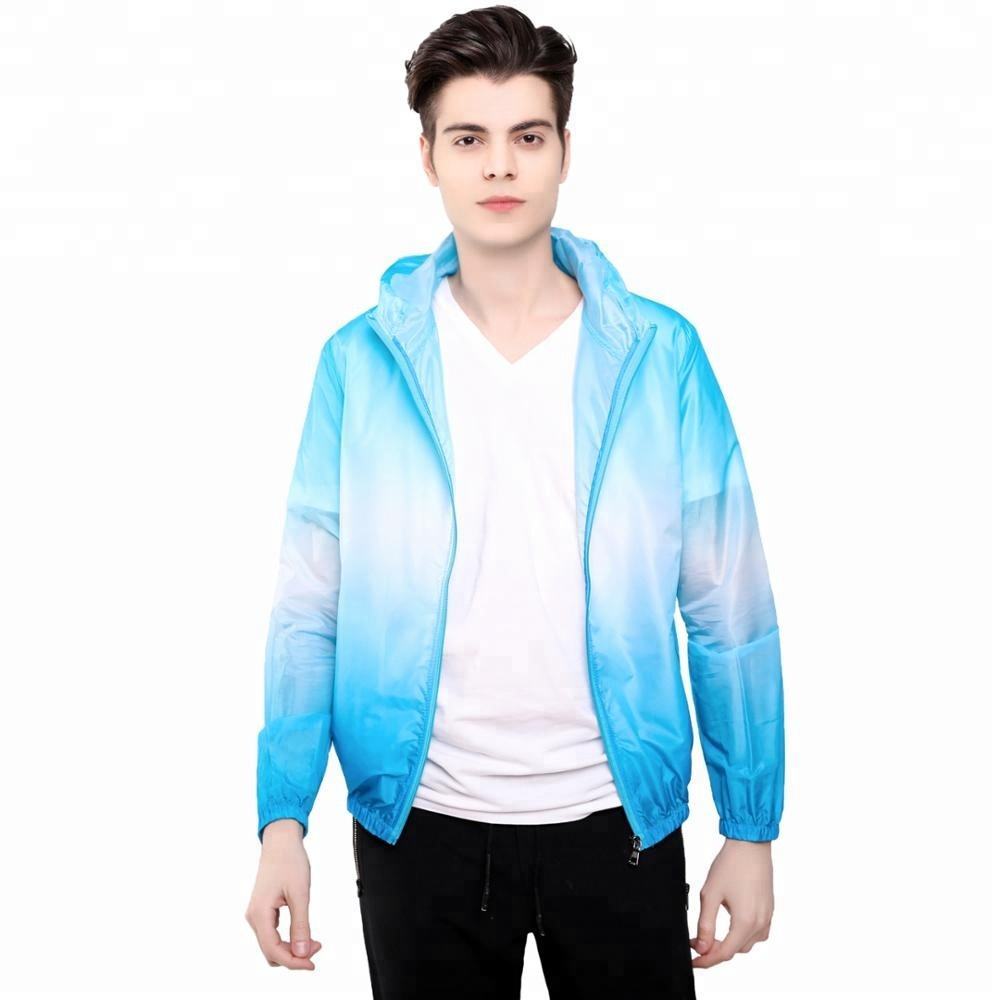 UPF50+Mens hoodie zipped sun protective outdoor hoodied jacket