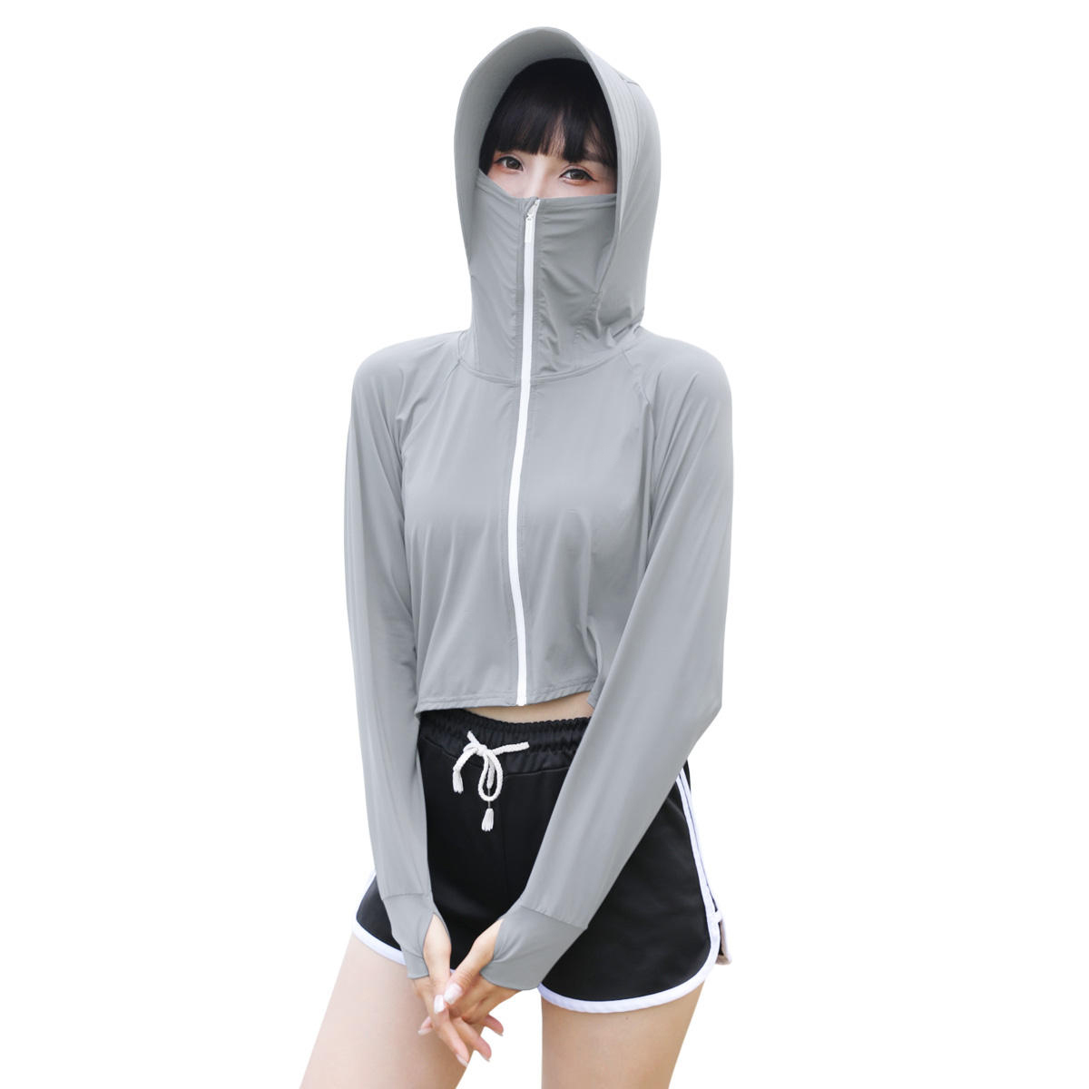 Women sun protective outdoor Jackets with hat