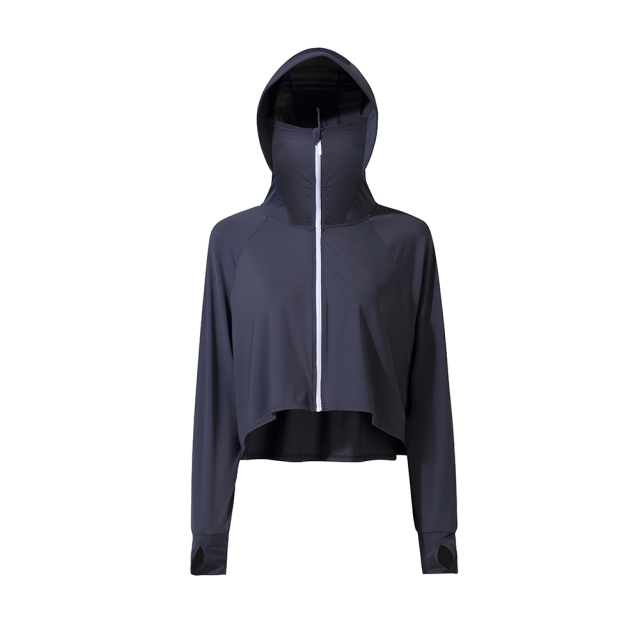 Women sun protective outdoor long sleeve hoodie upf50+
