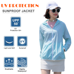UPF50+Anti UV Clothing Women outdoor hoodied jackets