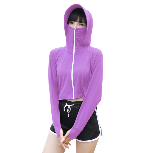 Women sun protective outdoor long sleeve hoodie upf50+
