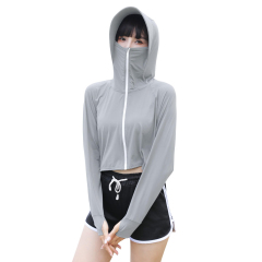 Women sun protective outdoor long sleeve hoodie upf50+