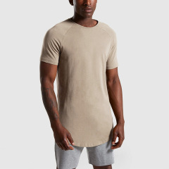 Mens comfortable cotton athleisure t shirt US size gym and fitness t shirt