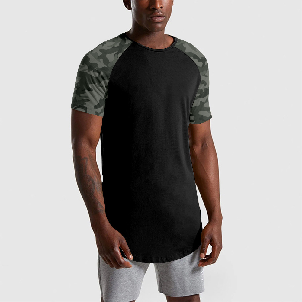 Mens comfortable cotton athleisure t shirt US size gym and fitness t shirt