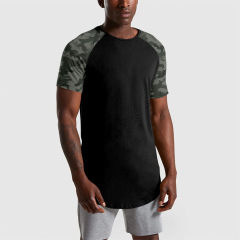 Mens comfortable cotton athleisure t shirt US size gym and fitness t shirt